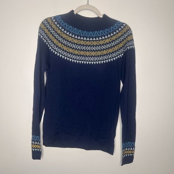 Sweaty Betty Fair-isle stretch merino-wool base layer top NWT - Picture 3 of 3